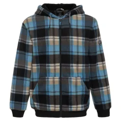 Roadsign Herren Fleece Jacke mit Kapuze schwarz aqua Gr.M