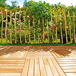 Rollzaun Natur 90x500 cm, Staketen 90 cmhoch, 500 cm lang