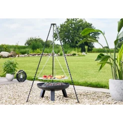 Rothmann Dreibein fuer Feuerschalen Dm.60cm massives Stahlgestell Grillfl. 58cm