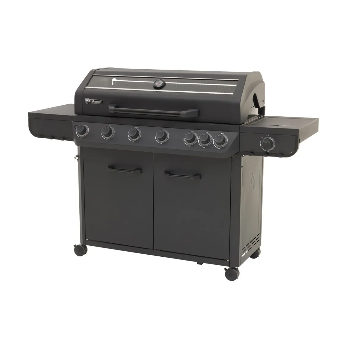 Rothmann Gasgrillwagen Vulcano 6 Turbo Plus Black Edition