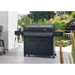 Rothmann Gasgrillwagen Vulcano 6 Turbo Plus Black Edition