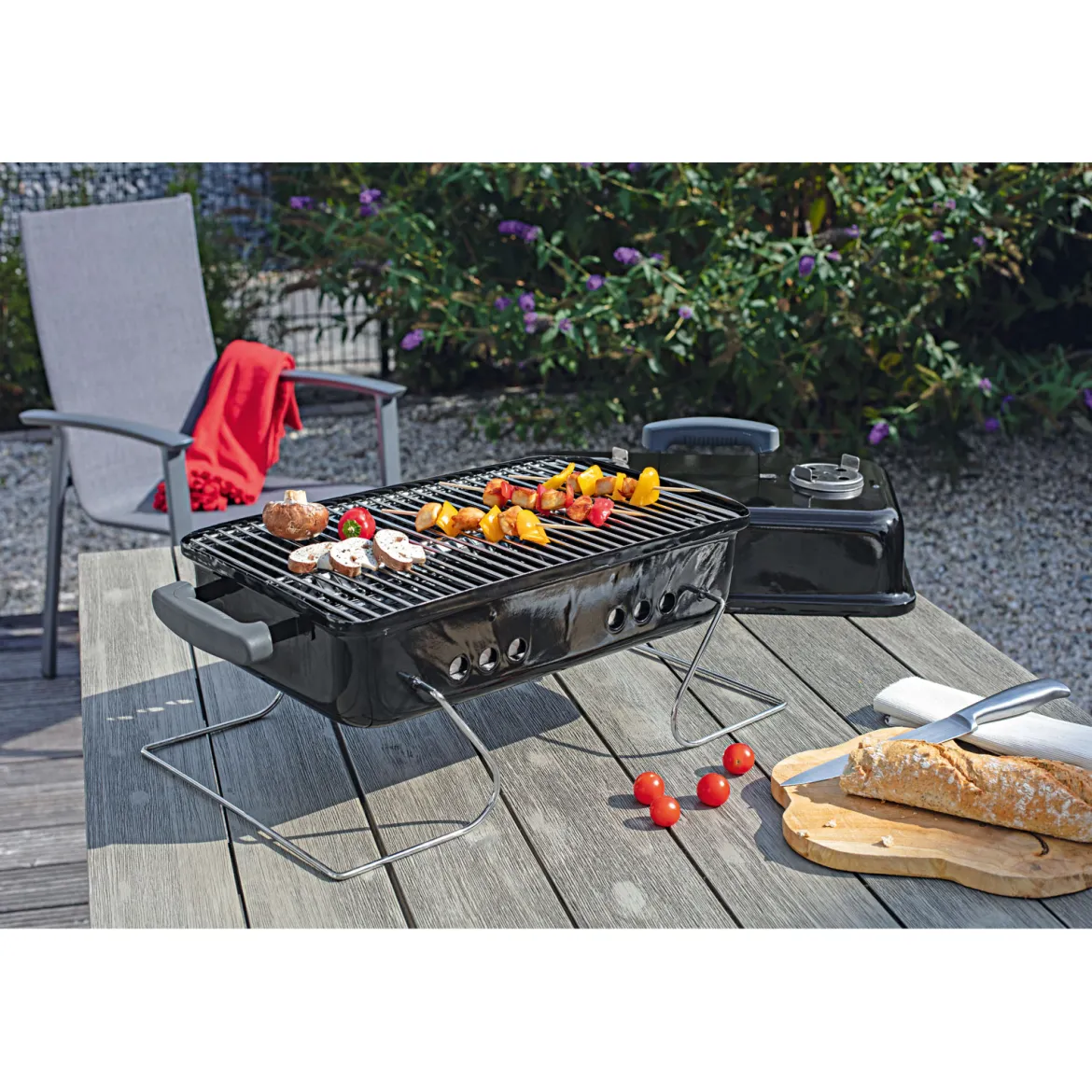 Rothmann Holzkohlegrill Springfield 43,3 x 30 x 30,5 cm schwarz