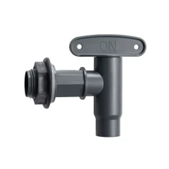 RT-Auslaufhahn 3/4" graph. grey inkl.Dichtung und Kontermutter