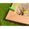Sandkasten 4-Eck Laerche unbehandelt150x150x26 cm