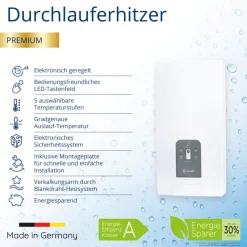 SaniSelf Premium Komfort-Durchlauferhitzer 18/21/24/27kW, 400V