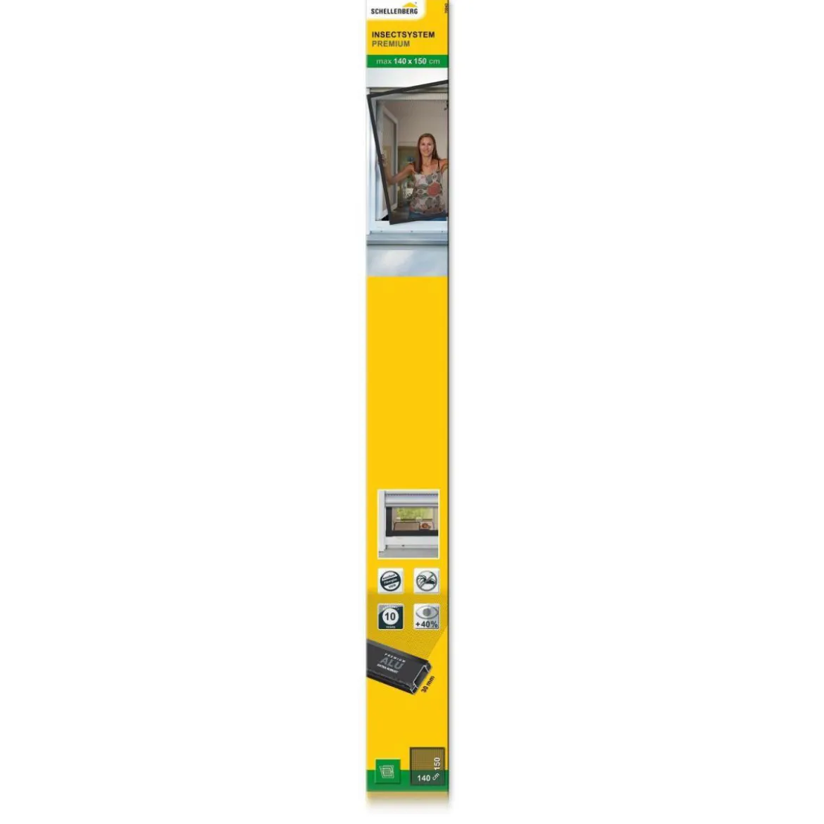 Schellenberg Insektenschutz-Fenster Premium 140 x 150 cm anthrazit