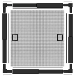 Schellenberg Insektenschutz-Fenster Telescope 140 x 150 cm anthrazit