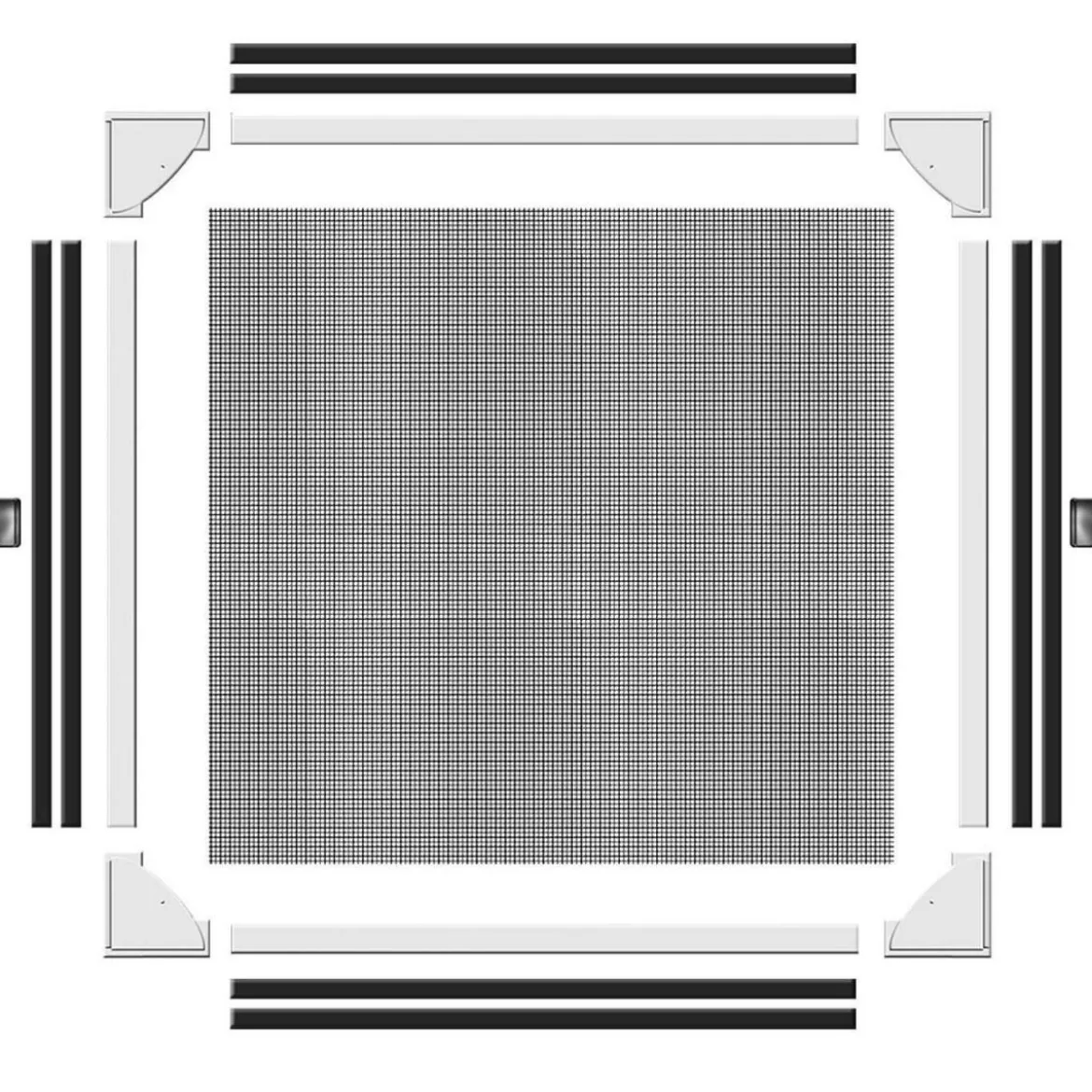Schellenberg Insektenschutz-Magnetrahmen 100 x 120 cm weiß