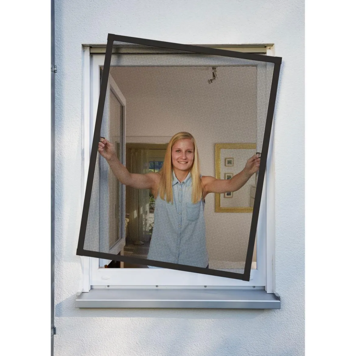 Schellenberg Insektenschutz-Fenster Plus 130 x 150 cm anthrazit