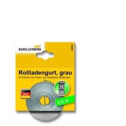 Schellenberg Gurtband Mini 14 mm / 4,5 m grau