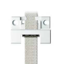 Schellenberg Gurtführung Duo eckig mit Bürste für 14-23 mm Gurtband weiß