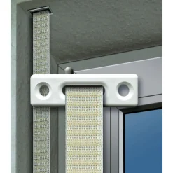 Schellenberg Gurtführung eckig für 14-23 mm Gurtband weiß