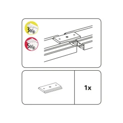 Schienenverbinder für 3lfg Schine silber