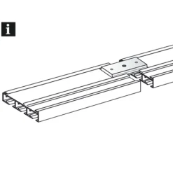 Schienenverbinder für 3lfg Schine silber