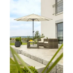 Schirm Adria 350 8-teilig natur