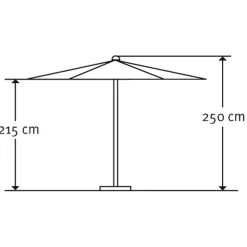 Schirm Korsika 320cm 8-tlg. natur