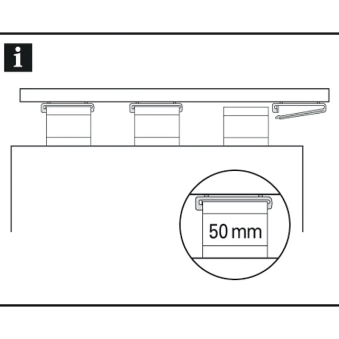 Schlaufengleiter 50mm weiß