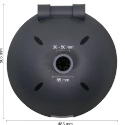 Schneider Schirme Beton-Schirmständer 40 kg halbrund anthrazit