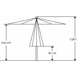 Schneider Schirme Sonnenschirm Bergamo 300 cm natur