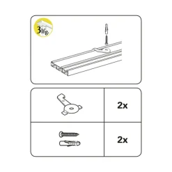 Schnellspanner für 3lfg Schine silber