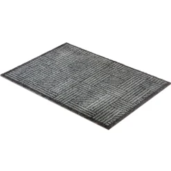 Schöner WohnenSchmutzfangmatte „Manhattan“, Streifen-Gitter/grau-anthrazit, 67x100 cm