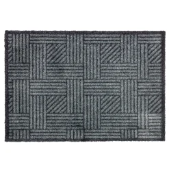 Schöner WohnenSchmutzfangmatte „Manhattan“, Streifen-Gitter/grau-anthrazit, 67x100 cm