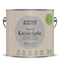 Schöner Wohnen FarbeNaturell Kreidefarbe 2,5 L Kuestennebel