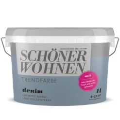 Schöner Wohnen Farbe Trendfarbe Denim matt 1 L