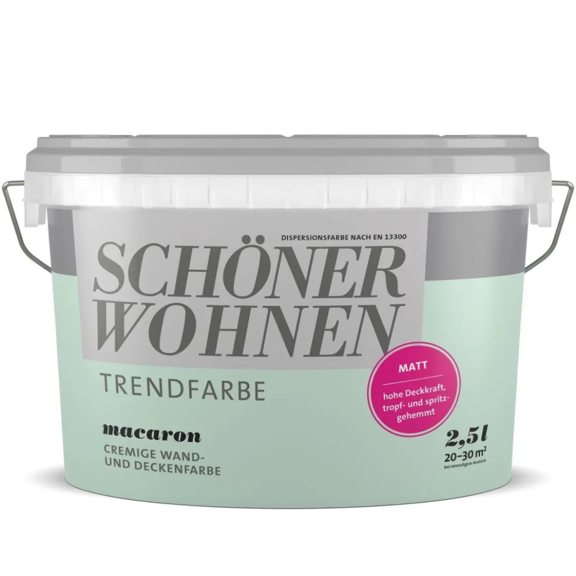 Schöner Wohnen Farbe Wand- und Deckenfarbe Trendfarbe Macaron Matt 2,5 L