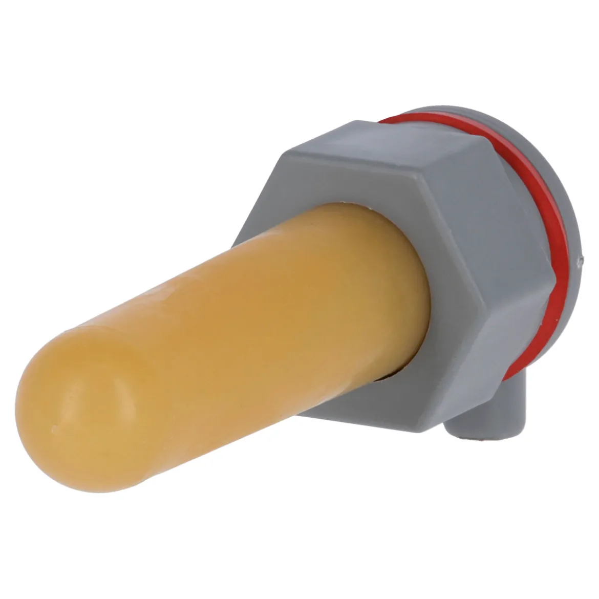 Schraubventil mit Latexsauger grau-gelb