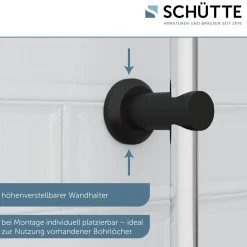 Schütte Überkopf-Brauseset Matao Rain chrom/Schwarz matt