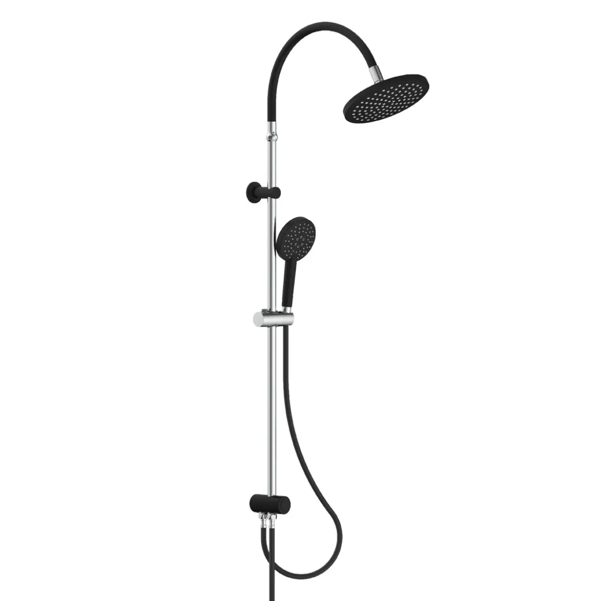 Schütte Überkopf-Brauseset Matao Rain chrom/Schwarz matt