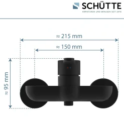 Schütte Duscharmatur Denver schwarz matt