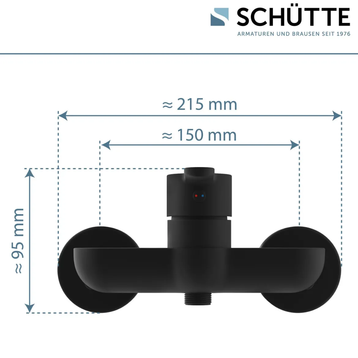 Schütte Duscharmatur Denver schwarz matt