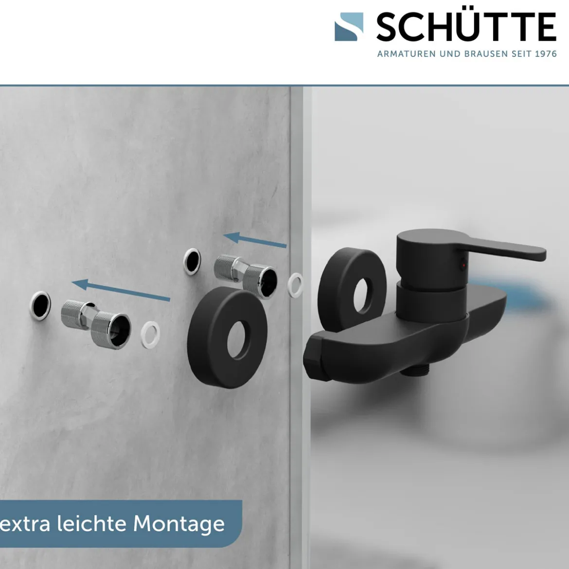 Schütte Duscharmatur Denver schwarz matt