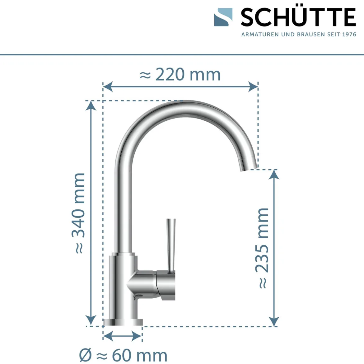 Schütte Küchenarmatur Cornwall Spültischarmatur chrom