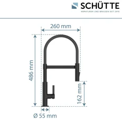 Schütte Küchenarmatur Miami schwarz matt