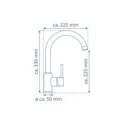 Schütte Spültischarmatur Casalla Niederdruck verchromt 35 mm x M22 IG