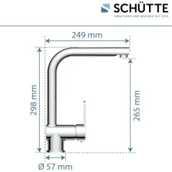 Schütte Spültischarmatur London chrom mit herausziehbarem Auslauf