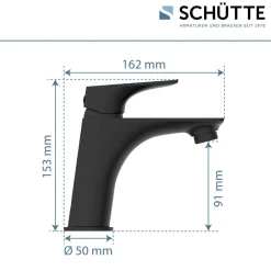 Schütte Waschtischarmatur Boston schwarz