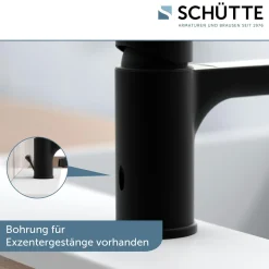 Schütte Waschtischarmatur Denver schwarz matt