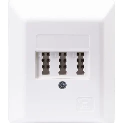 Schwaiger Telefonanschlussdose Universal 3-fach Aufputz