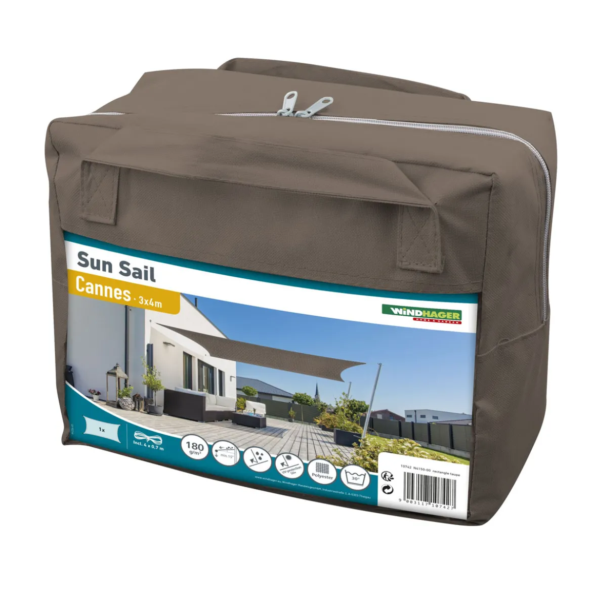 Segel Cannes Re 3x4m taupe
