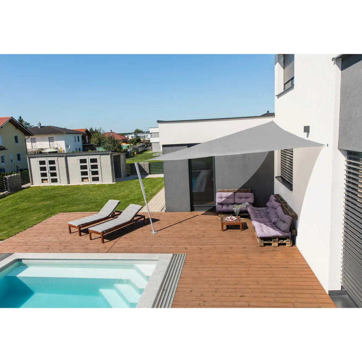 Segel Capri Dr 4x4x4m grey
