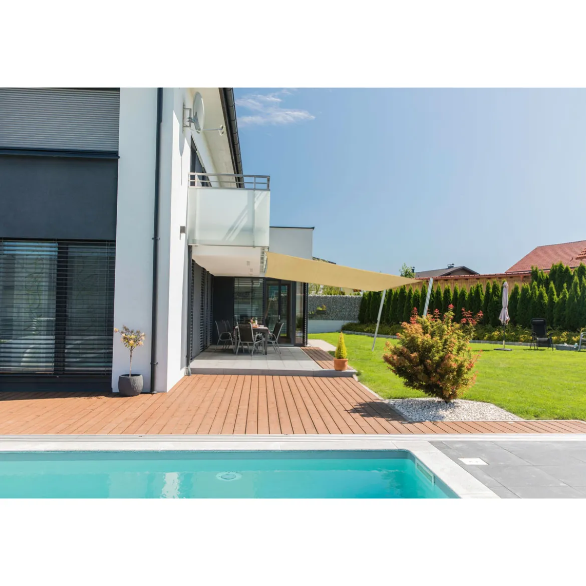 Segel Capri Qu 4x4m champagne