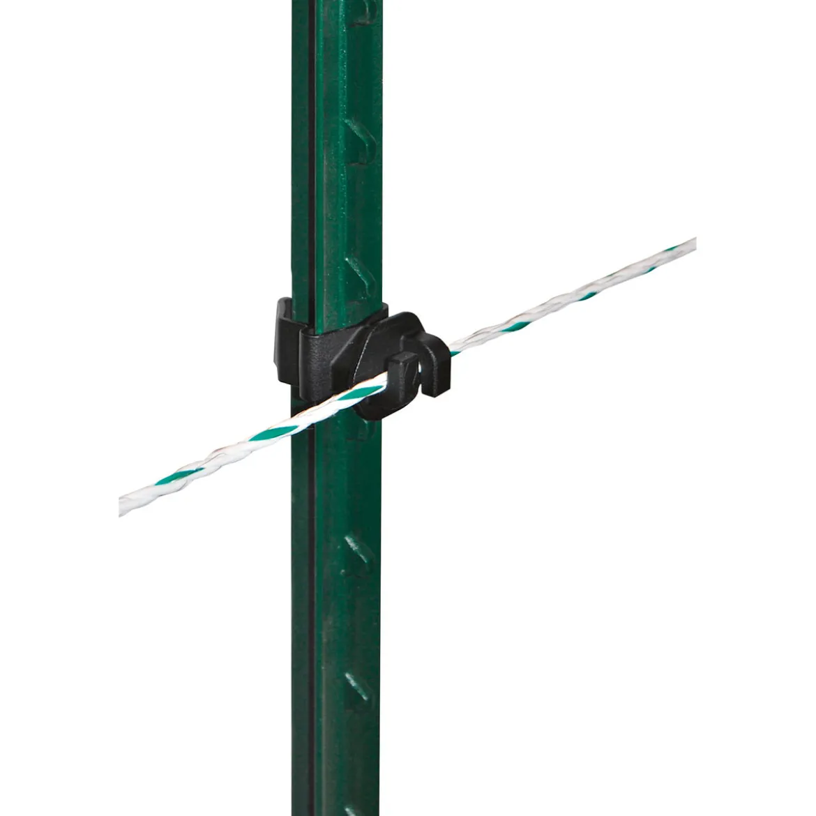 Seilisolator T-Post für Durchmesser 8 mm 25 Stück schwarz