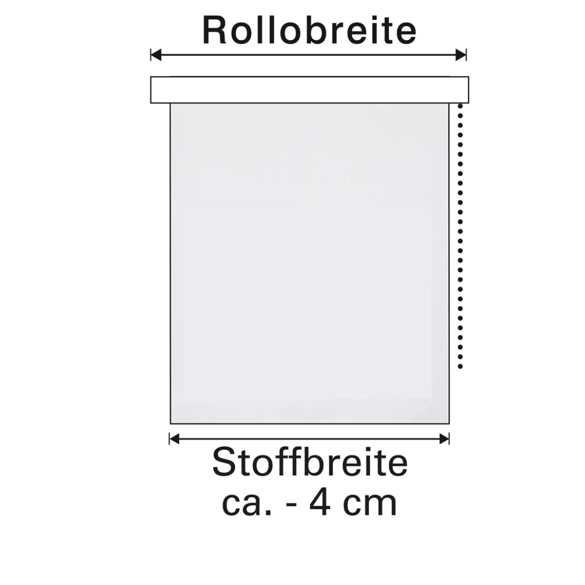 Seitenzugrollo PG 1 102x180cm weiß