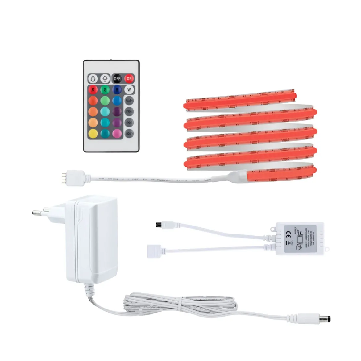 SimpLed COB Strip Set 1,5m RGB 12W230/12V DC weiss Metall