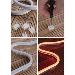 SimpLED Outdoor Stripe Set 3m RGB 19,5W230/24V DC Weiss Kst