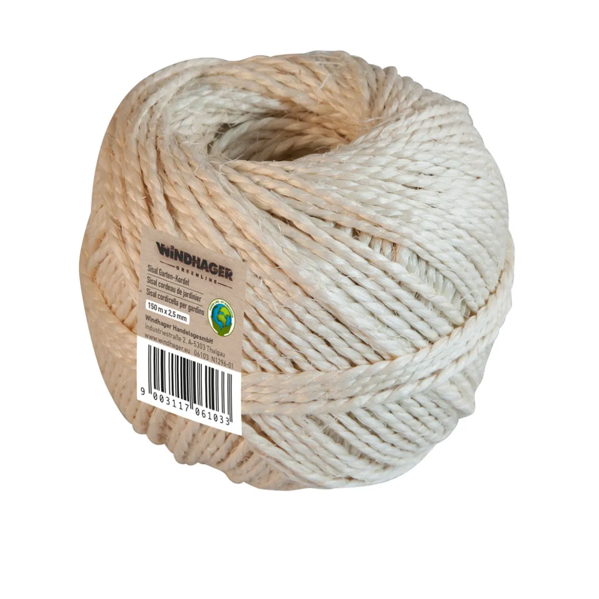 Sisal Garten-Kordel weiss 150m x 2,5 mm